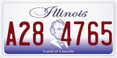 IL license plate A284765