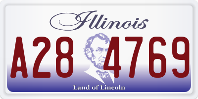 IL license plate A284769