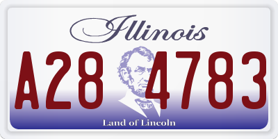 IL license plate A284783