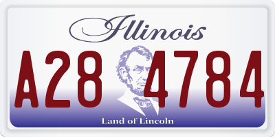 IL license plate A284784