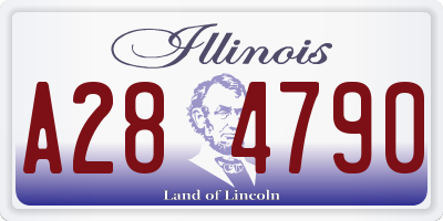 IL license plate A284790