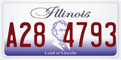 IL license plate A284793