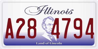 IL license plate A284794