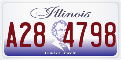 IL license plate A284798