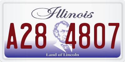 IL license plate A284807