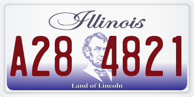IL license plate A284821