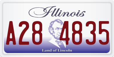 IL license plate A284835