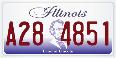 IL license plate A284851