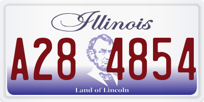 IL license plate A284854
