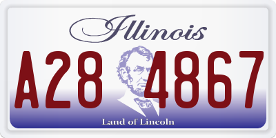 IL license plate A284867