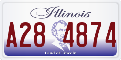 IL license plate A284874