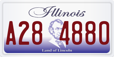 IL license plate A284880