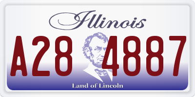 IL license plate A284887