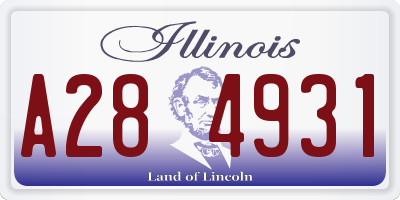 IL license plate A284931