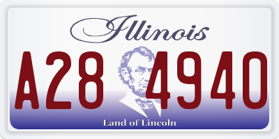 IL license plate A284940