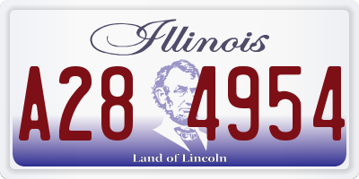 IL license plate A284954