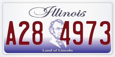 IL license plate A284973