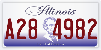 IL license plate A284982