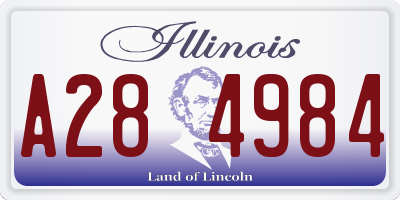 IL license plate A284984
