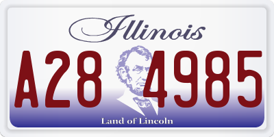 IL license plate A284985
