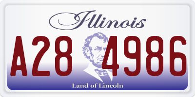 IL license plate A284986