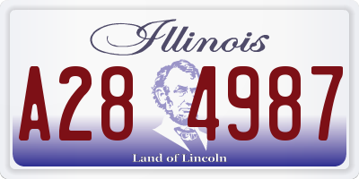 IL license plate A284987