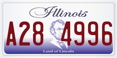 IL license plate A284996