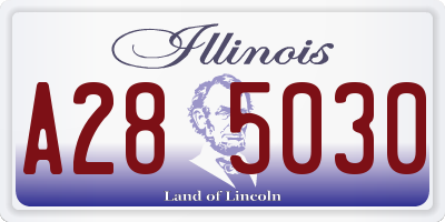 IL license plate A285030