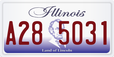 IL license plate A285031