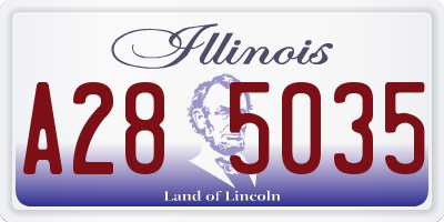 IL license plate A285035