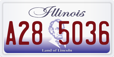 IL license plate A285036