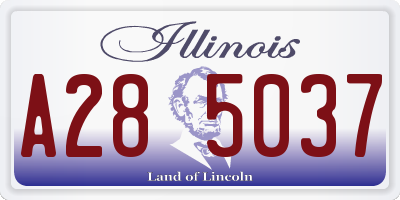 IL license plate A285037