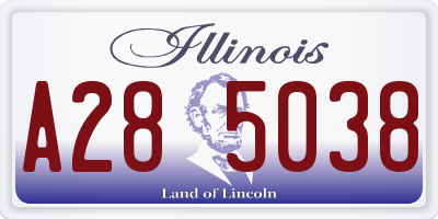 IL license plate A285038