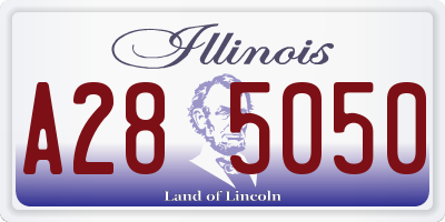 IL license plate A285050