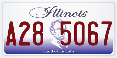 IL license plate A285067