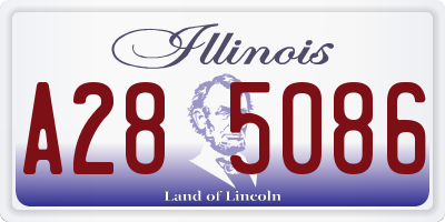 IL license plate A285086