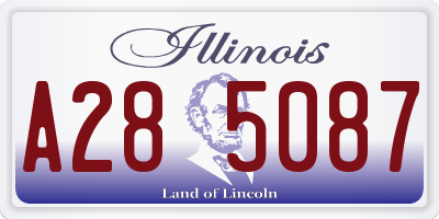IL license plate A285087