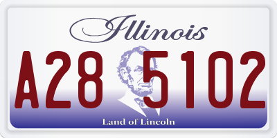 IL license plate A285102