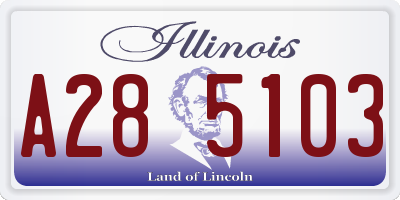 IL license plate A285103