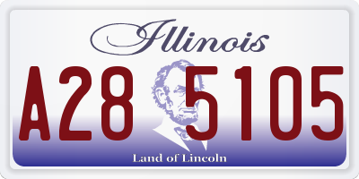 IL license plate A285105