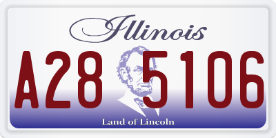 IL license plate A285106