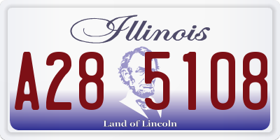 IL license plate A285108