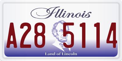 IL license plate A285114