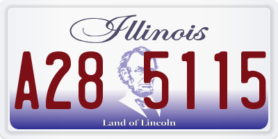 IL license plate A285115