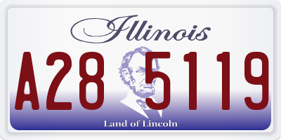 IL license plate A285119