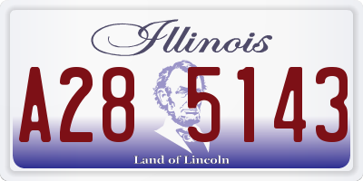 IL license plate A285143