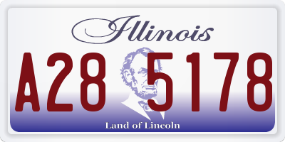 IL license plate A285178