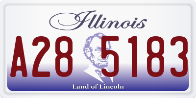 IL license plate A285183