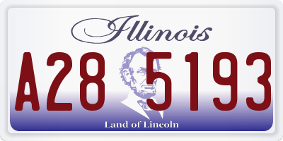 IL license plate A285193