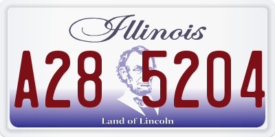 IL license plate A285204